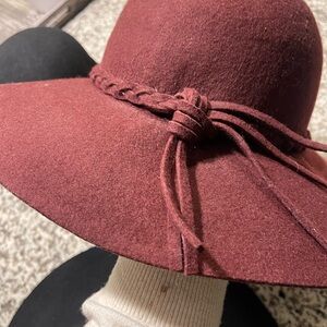 Icing Maroon Women's Hat with Braided Detail